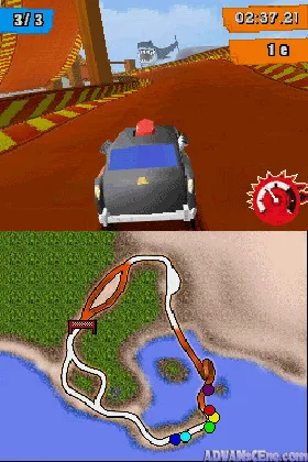 Hot Wheels - Track Attack (Europe) (En,Fr,De,Es,It,Nl) (NDSi Enhanced) screen shot game playing